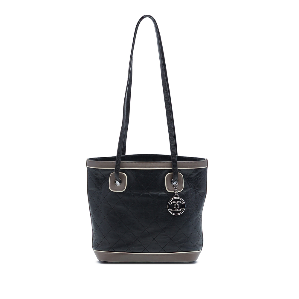 Pre-Loved Chanel Cc Quilted Lambskin Country Club Tote